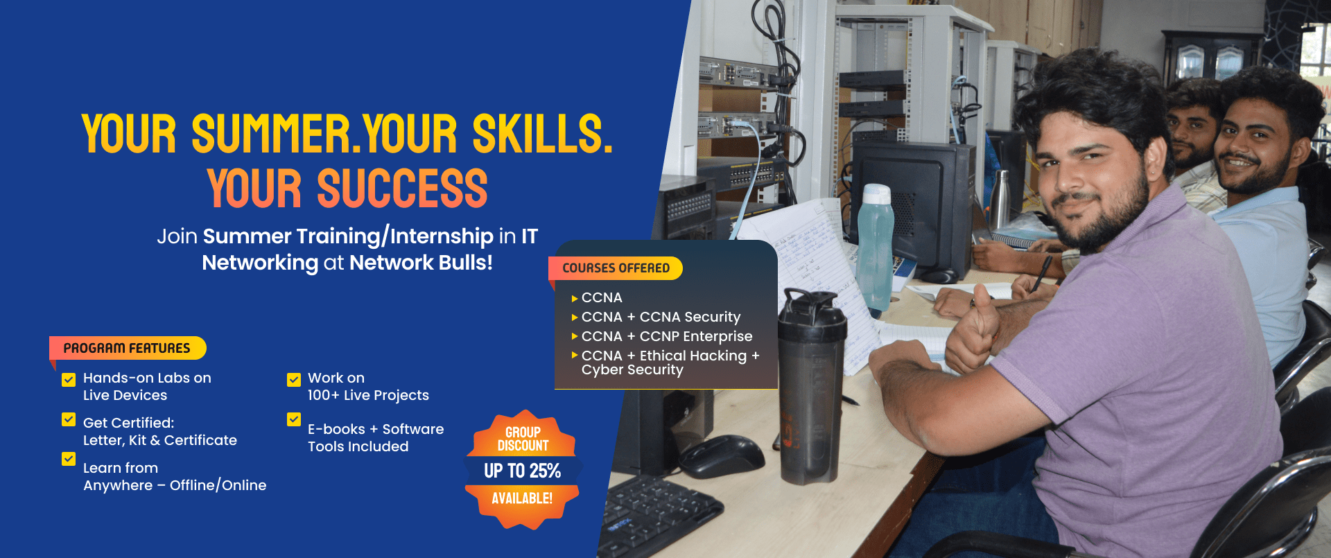 Join Summer Training in IT Networking and Cyber Security - Network Bulls