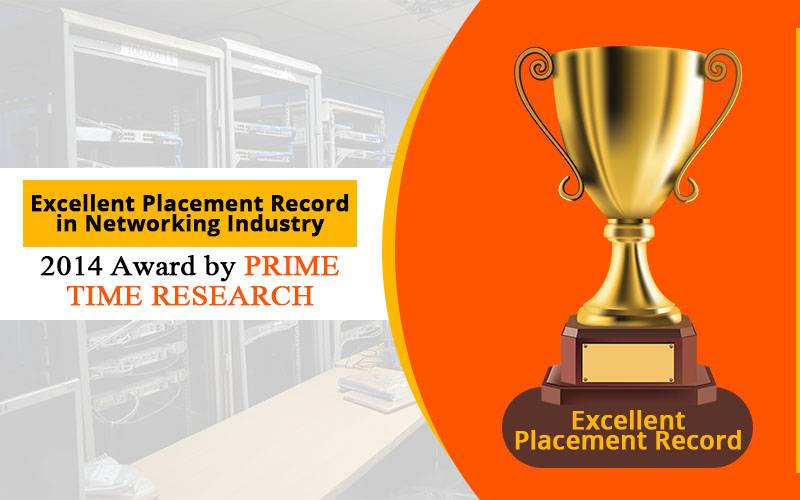 Excellent Placement Record in Networking Industry, 2014 Award by Prime Time Research