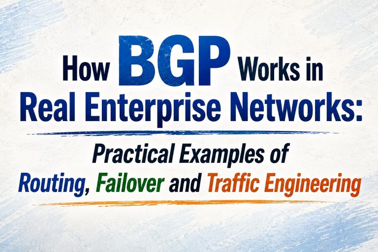 How BGP Works in Real Enterprise Networks: Practical Examples of Routing, Failover and Traffic Engineering