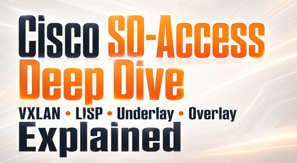 Cisco SD-Access Deep Dive: VXLAN, LISP, Underlay & Overlay Explained