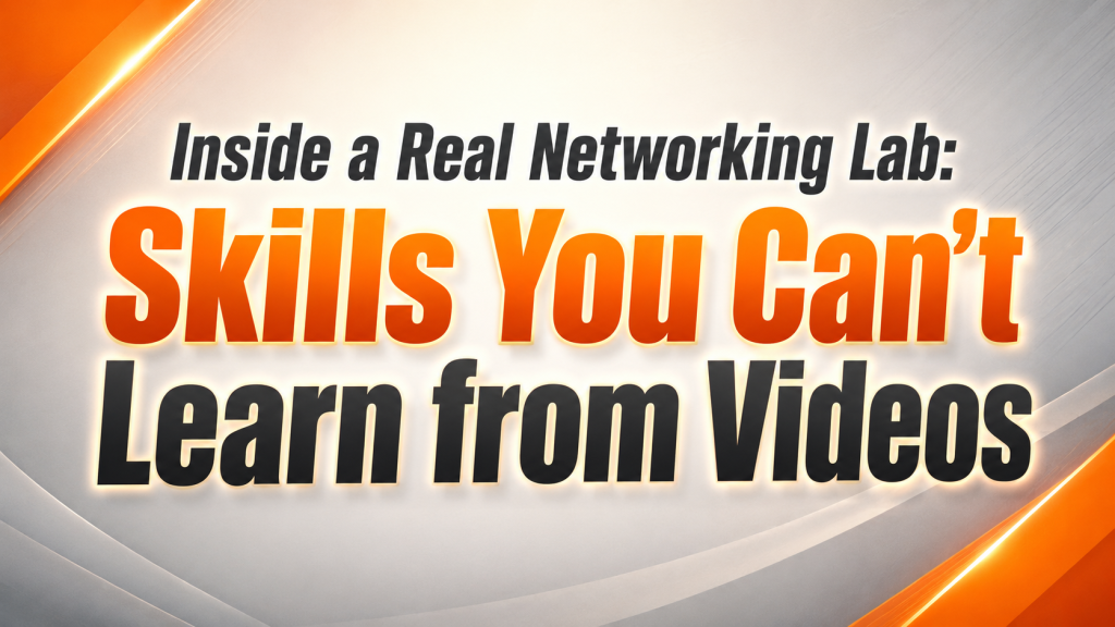 Inside a Real Networking Lab: Skills You Can’t Learn from Videos
