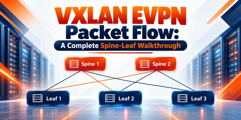 VXLAN EVPN Packet Flow: A Complete Spine-Leaf Walkthrough